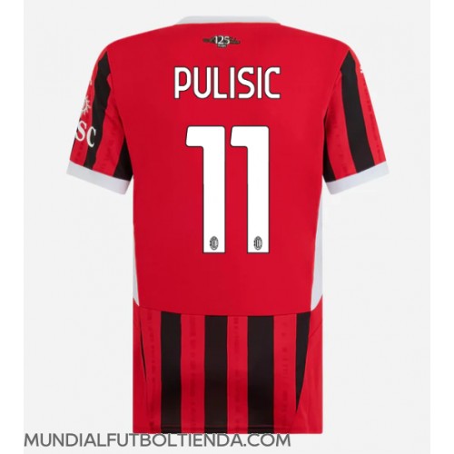 Camiseta AC Milan Christian Pulisic #11 Primera Equipación Replica 2024-25 para mujer mangas cortas